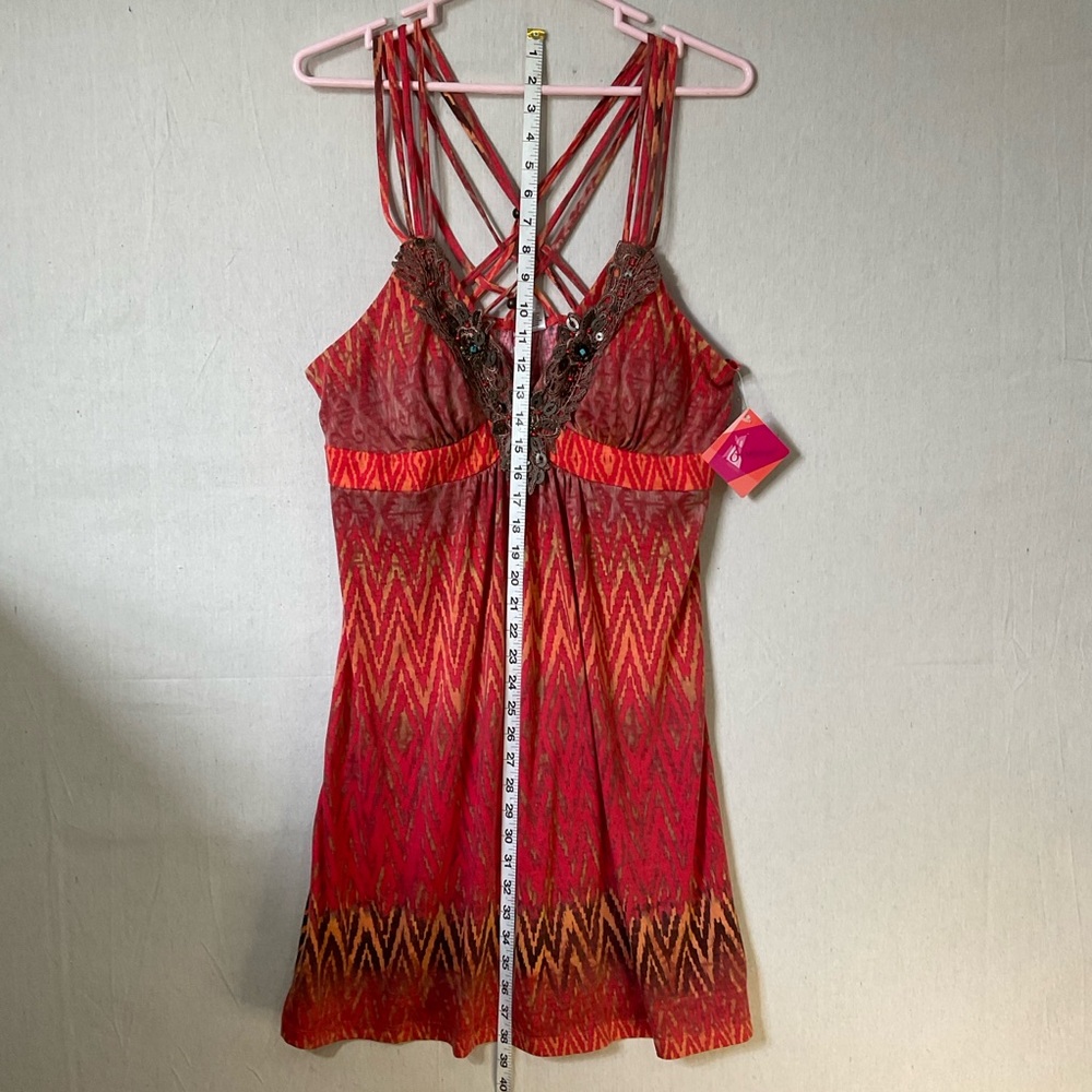 NWT—— 6° be tribal BOHO BEADED -dress SIZE XL , BRAND NEW WITH TAGS